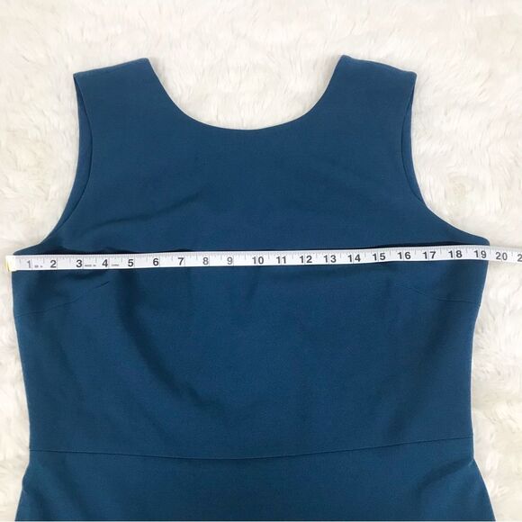 DRESS THE POPULATION Leighton Sleeveless Evening Gown Mermaid Blue Size XXL New - Picture 9 of 11